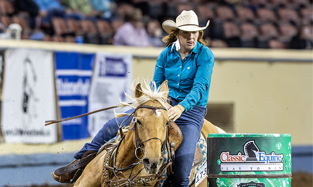 BARREL RACER VICTORIA PROCTER 1D WORLD CHAMPION AT 20TH ANNIVERSARY OF BBR WORLD FINALS