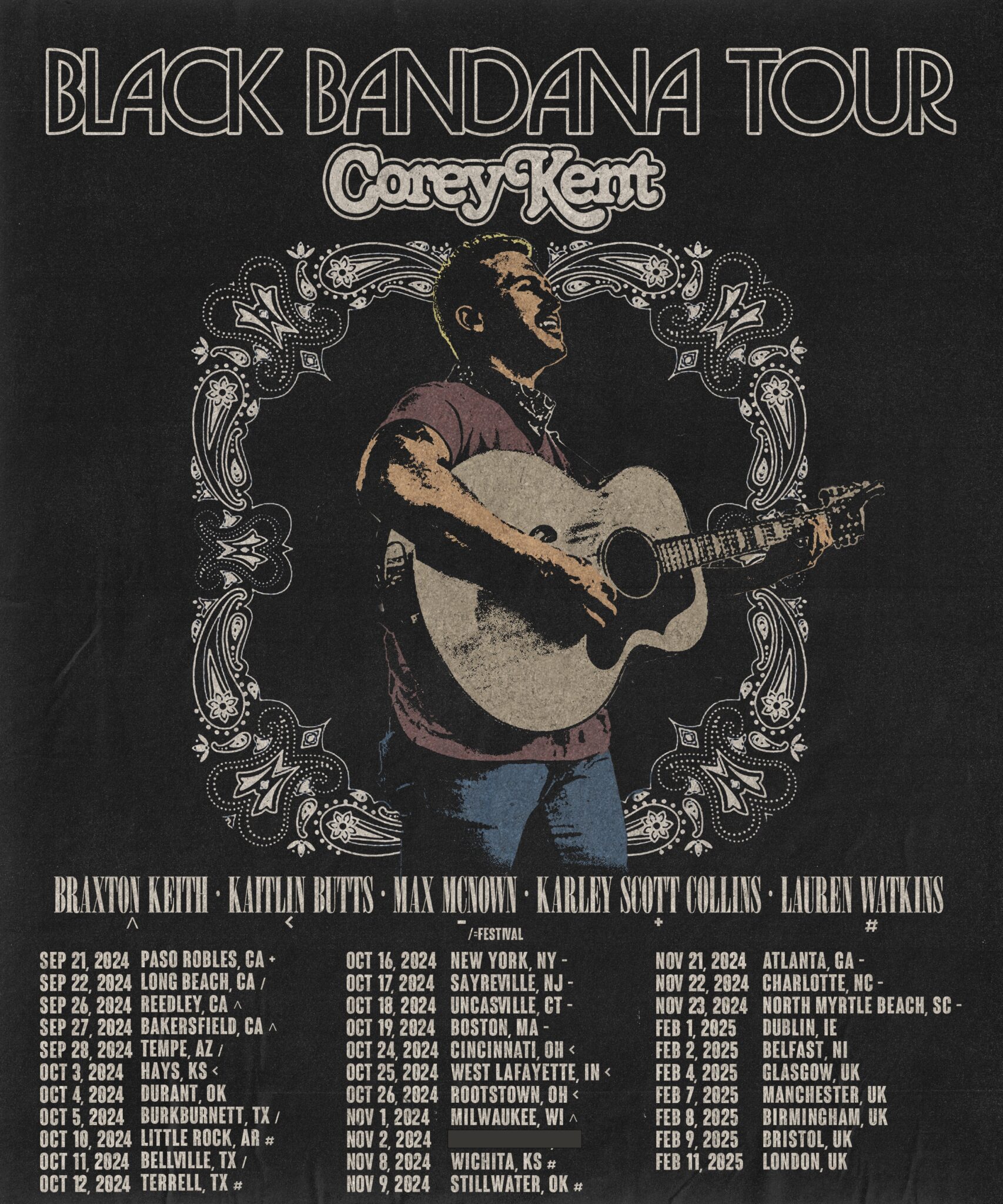 PLATINUM-SELLING COREY KENT ANNOUNCES HEADLINING BLACK BANDANA TOUR ...