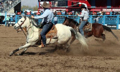 Team Roping Ben Folsom and Chance Moldenhauer 6.3 sec Photo Kent Soule